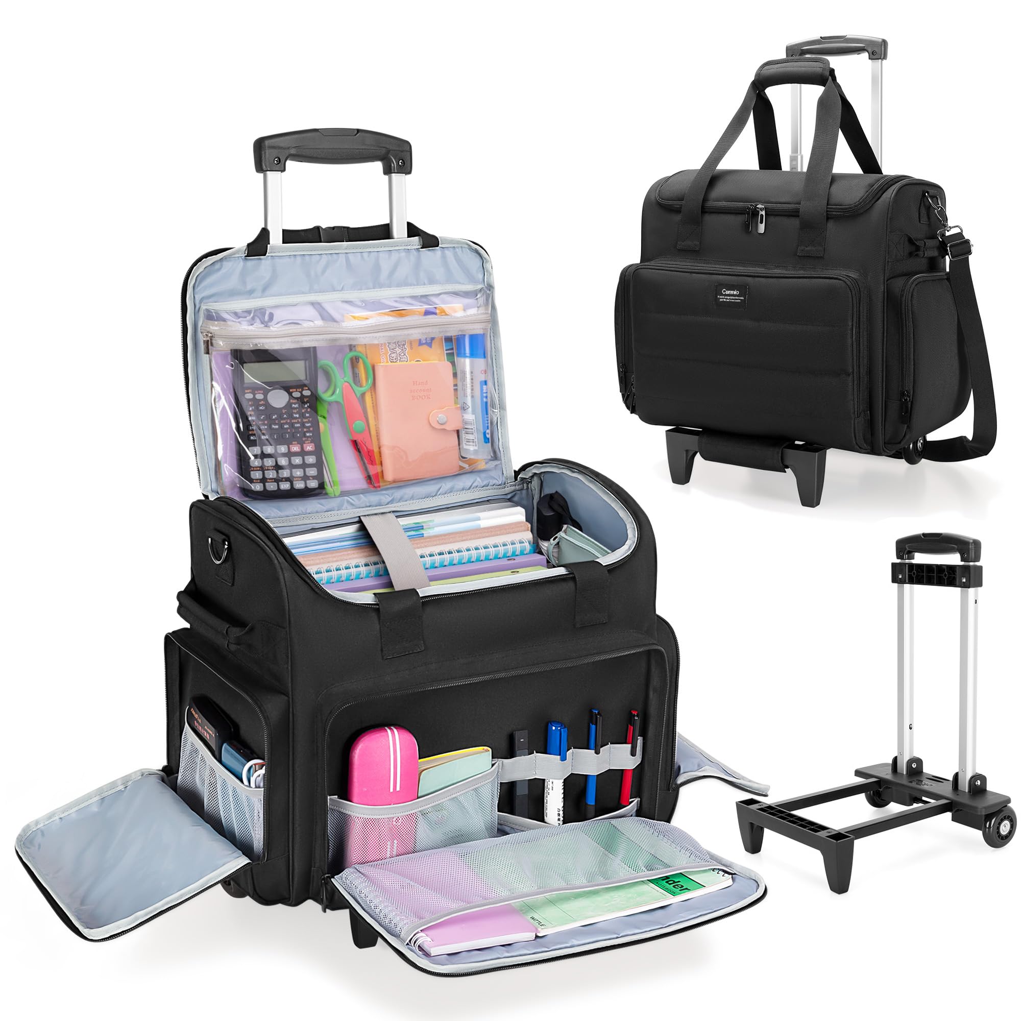 Amazon.com: CURMIO Rolling Teacher Bag, Teacher Cart with
